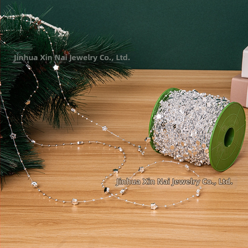 DIY бижутерийни аксесоари — звезда с пет точки, електроплатирани акрилни мъниста и верижни украшения