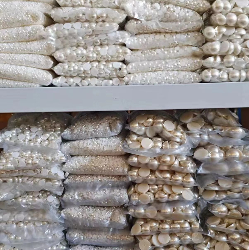 Plošne okrugle perle za nokte, ABS imitacija bisera, slobodne perle za DIY manikuru, sjajne biserne ukrase