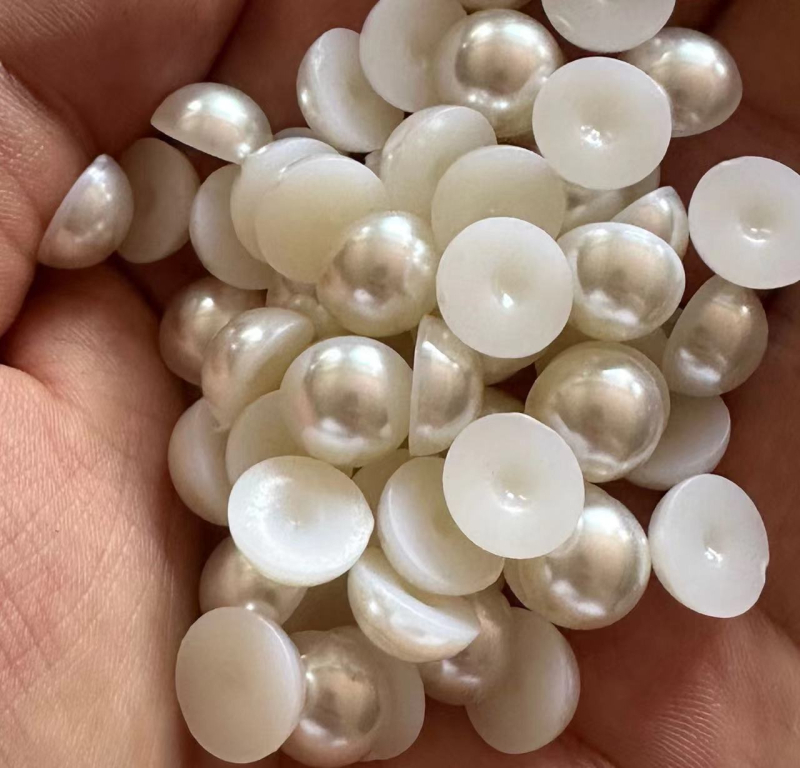 Plošne okrugle perle za nokte, ABS imitacija bisera, slobodne perle za DIY manikuru, sjajne biserne ukrase