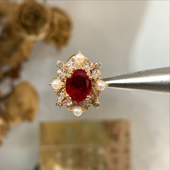 Boja očuvana 14K romb cvijet šljive DIY kristalni dodaci za nakit