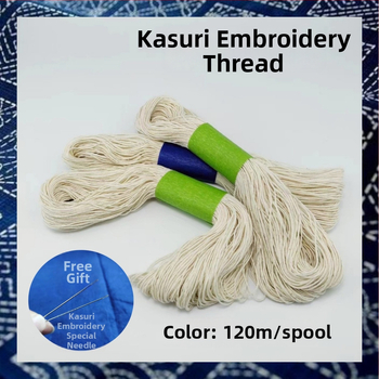 Бродова нишка за ръкоделие - Сашико бродиране, чист памук, дължина 120 м, дебелина 1 мм, опции: 4/6/8 нишки