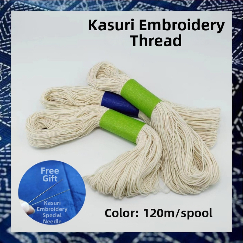 Бродова нишка за ръкоделие - Сашико бродиране, чист памук, дължина 120 м, дебелина 1 мм, опции: 4/6/8 нишки