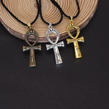 Огърлица с висулка египетски кръст (сплав; лято 2024; Fashion OL; Fashion Commuter)