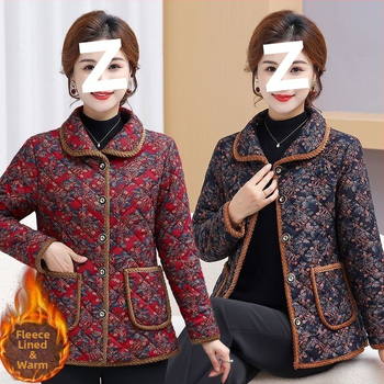 Ženský zimný kabát s PVC hlavnou tkaninou (80-90%), výplň hodvábna bavlna, golier polo, stredná dĺžka, stredná hrúbka