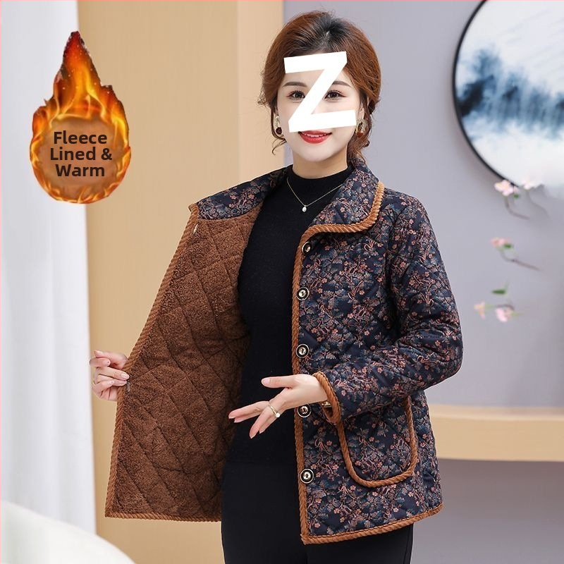 Ženský zimný kabát s PVC hlavnou tkaninou (80-90%), výplň hodvábna bavlna, golier polo, stredná dĺžka, stredná hrúbka