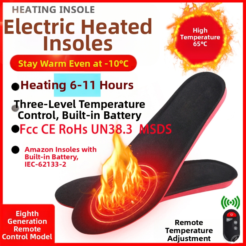 Siltinātas kurpju zolītes XD-0454, no Oslai Foam, uzlādei, bezvadu ar 3 temperatūras režīmiem, universāla saderība