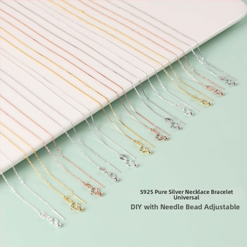 Огърлица с кръст висулка на O-връзка, геометричен мотив кутия, 925 сребро, електроплатиране