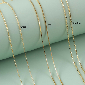 Огърлица с кръст висулка на O-връзка, геометричен мотив кутия, 925 сребро, електроплатиране