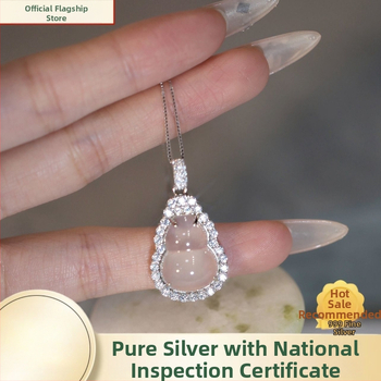 Огърлица от 999 стерлингово сребро, ръчна изработка, геометричен дизайн, медальон от 18K злато, верижка тип кутия