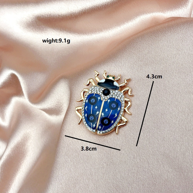 Inokeey broš s dizajnom Bubice, cinkova legura, dijamantno rezanje, unisex, dvostruka uporaba