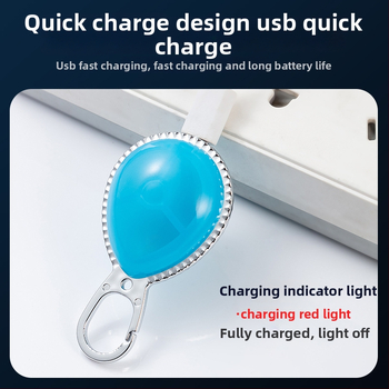 Suņu un kaķu LED nakts gaisma – pakarināms kulons, USB uzlāde, ABS plastmasa, pielāgojams, visu sezonu lietošanai