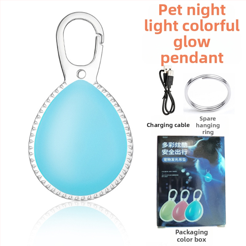 Suņu un kaķu LED nakts gaisma – pakarināms kulons, USB uzlāde, ABS plastmasa, pielāgojams, visu sezonu lietošanai