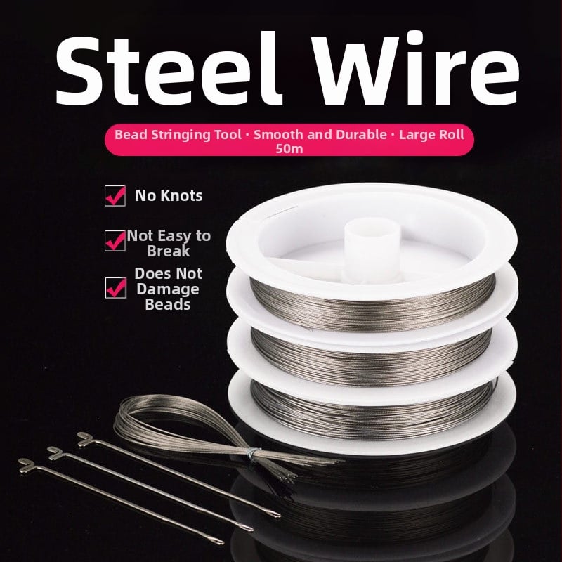 Инструмент за нанизване на мъниста със стоманена тел; Тип: Тел; Материал: Друг; Листинг: Spring 2023