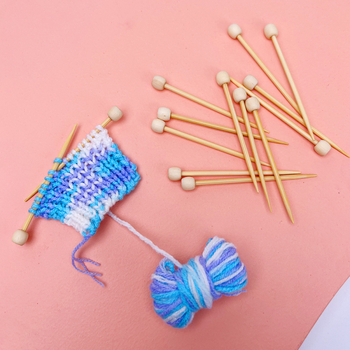 Μίνι σετ εργαλείων βελονοπλεκτικής για το χειροποίητο πλέξιμο — βελόνες μπαμπού, μαρκαδόροι και μικρά καρφάκια, συσκευασία 200 τεμ, 63 g, προέλευση Zhejiang