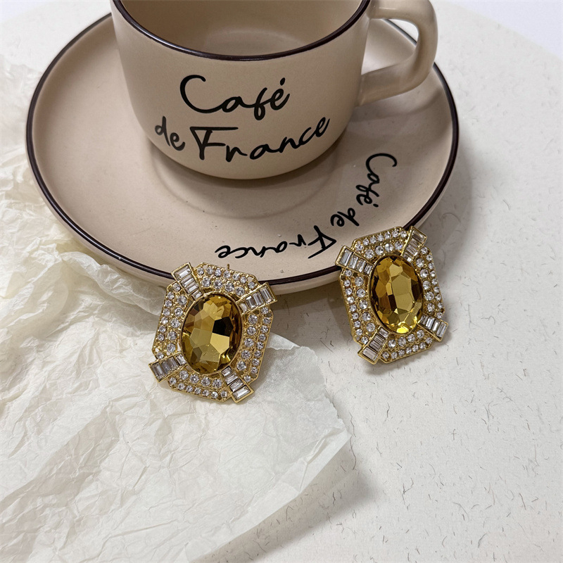 Колие с кристална висулка и перлена ключица, еднослойна винтовидна верига, метална сплав, стил инфлуенсър