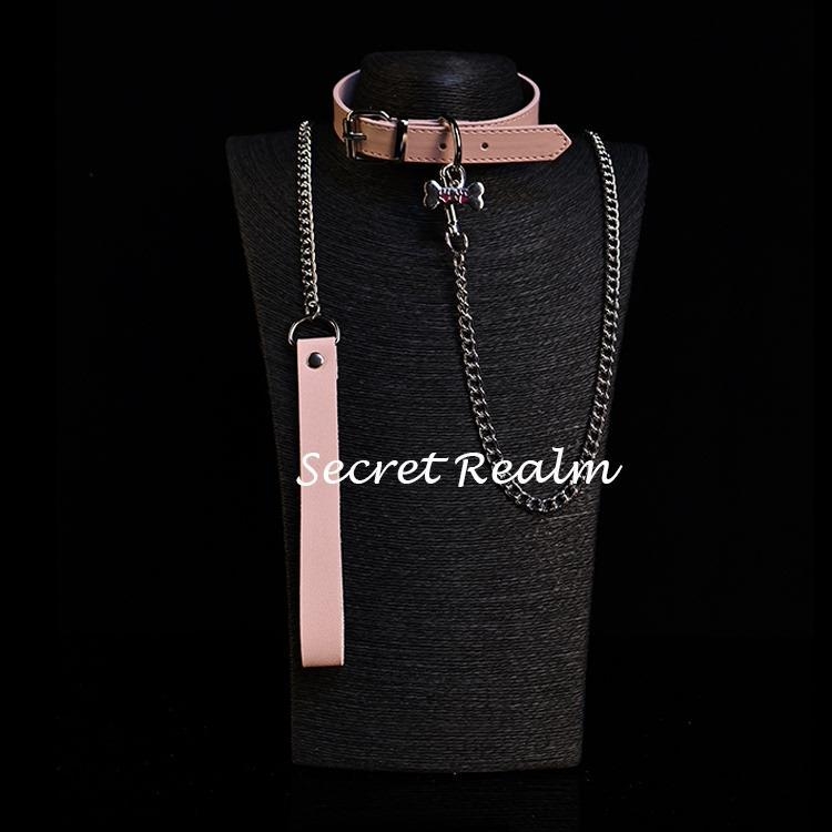 Кучешка яка с костен дизайн и камбанка, материал: кожа, форма: 10122, стил: свеж и сладък