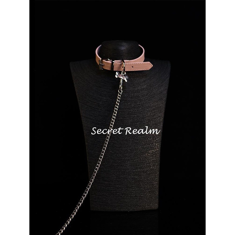 Кучешка яка с костен дизайн и камбанка, материал: кожа, форма: 10122, стил: свеж и сладък