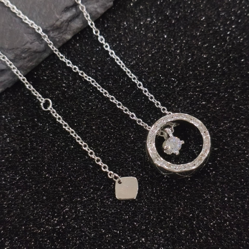 Ogrlica od bakra s 18K pozlatom, kapljasti geometrijski privjesak, ručno izrađeni lanac, 41–50 cm, korejski modni stil