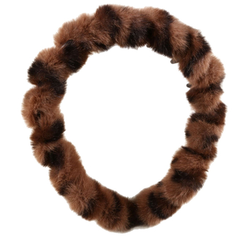 Plišani traka za kosu s zubima, leopard uzorak, protuklizna, ručno izrađeno za žene