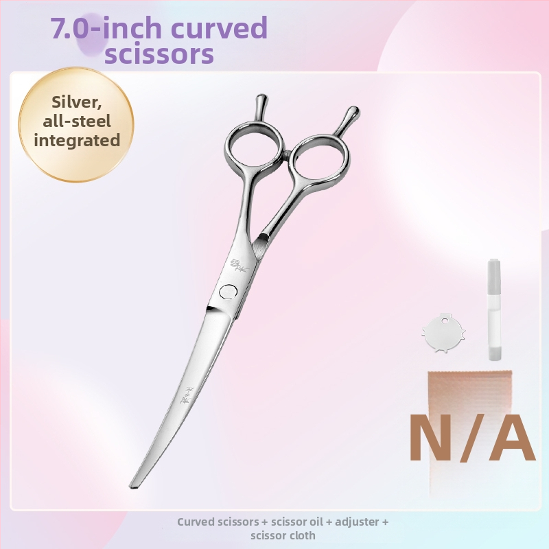 Įlenktos šunų kirpimo žirklės — komplektas kirpimui ir formavimui