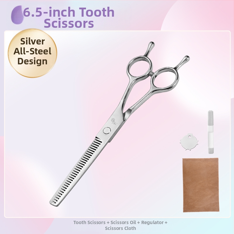 Įlenktos šunų kirpimo žirklės — komplektas kirpimui ir formavimui