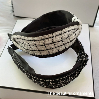 Gumica za kosu s čvorom u korejskom stilu od platna, ručna izrada, ženski dodaci, jesensko-zimska kolekcija 2024