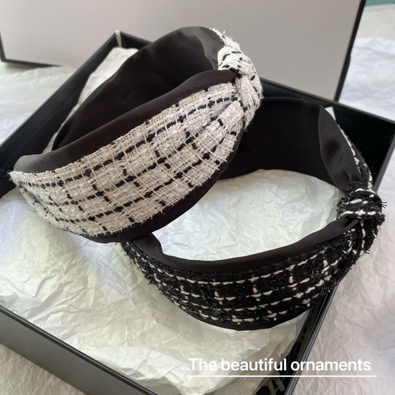 Gumica za kosu s čvorom u korejskom stilu od platna, ručna izrada, ženski dodaci, jesensko-zimska kolekcija 2024