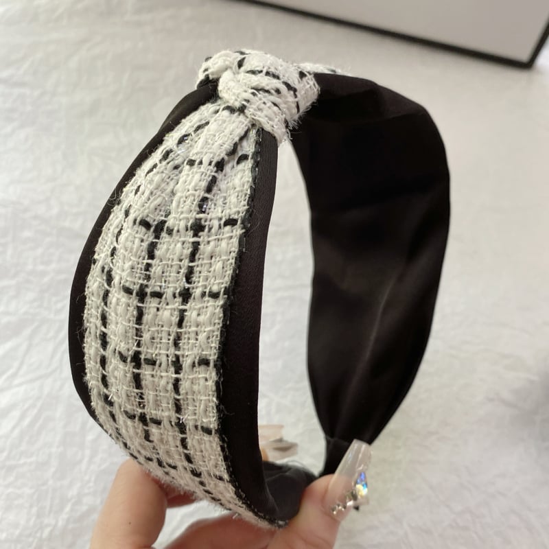 Gumica za kosu s čvorom u korejskom stilu od platna, ručna izrada, ženski dodaci, jesensko-zimska kolekcija 2024
