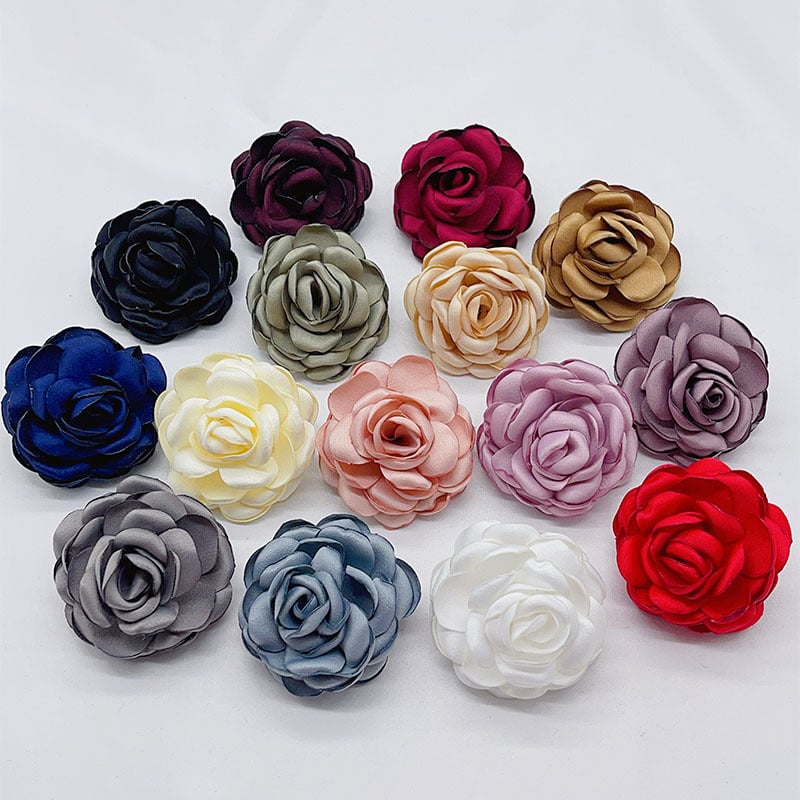 Textil kiegészítők - 3D textil virág, égett szélű virág, virág mintázat, koreai stílus