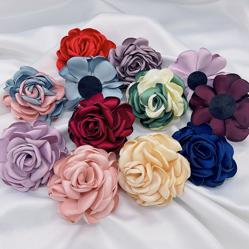 Textil kiegészítők - 3D textil virág, égett szélű virág, virág mintázat, koreai stílus