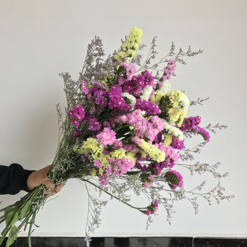 Μπουκέτο Forget-me-not αποξηραμένα λουλούδια, χωρίς βαφή, σε σακούλα από μη υφαντό ύφασμα