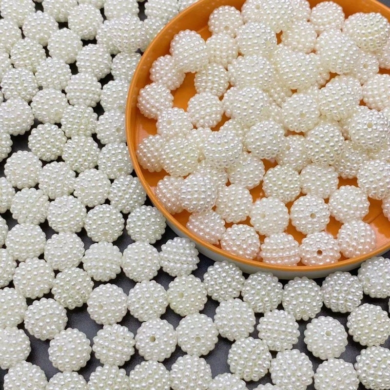 Bayberry kuglice s dvostrukim otvorom od plastike i smole, DIY nakit, dodaci za torbe i kosu