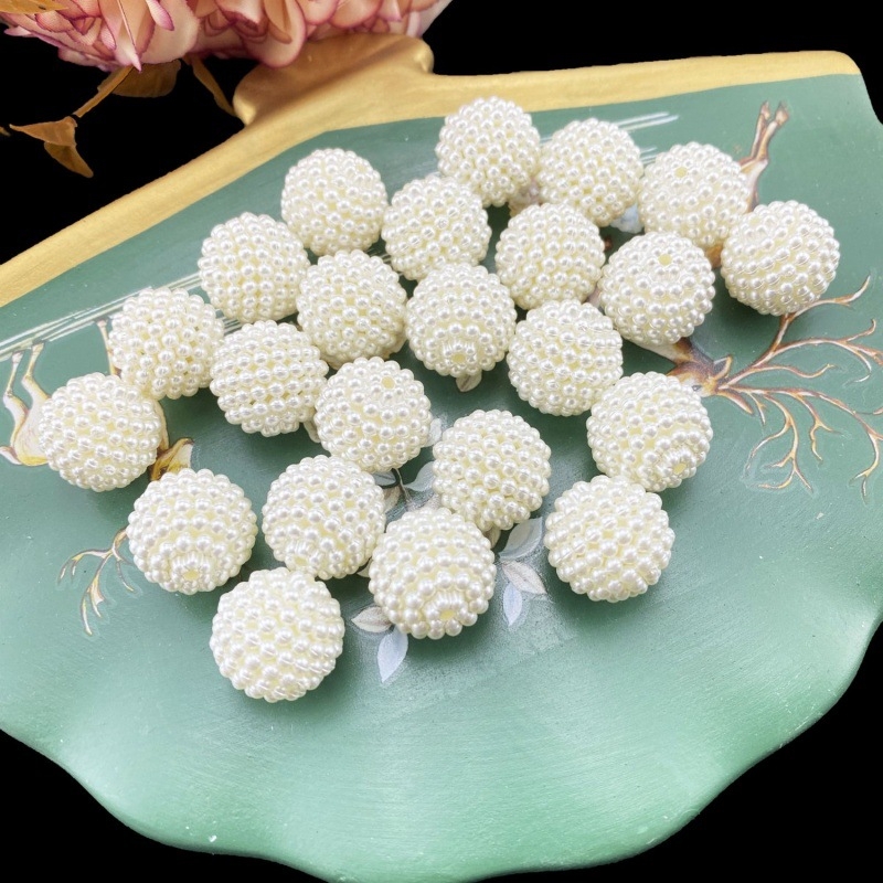 Bayberry kuglice s dvostrukim otvorom od plastike i smole, DIY nakit, dodaci za torbe i kosu