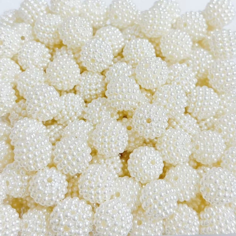 Bayberry kuglice s dvostrukim otvorom od plastike i smole, DIY nakit, dodaci za torbe i kosu