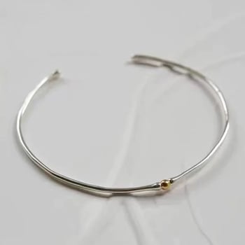 Медно колие с геометричен дизайн, меден висулък и верижка тип змийка за жени