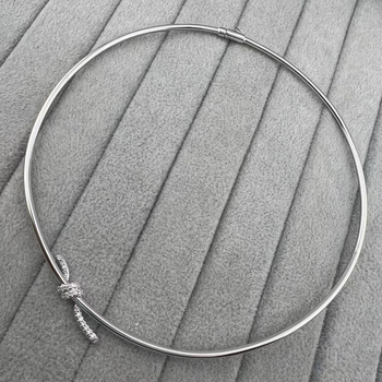 Kagaki V-zlatni geometrijski choker s O-prstenom lancem, težina 10 g