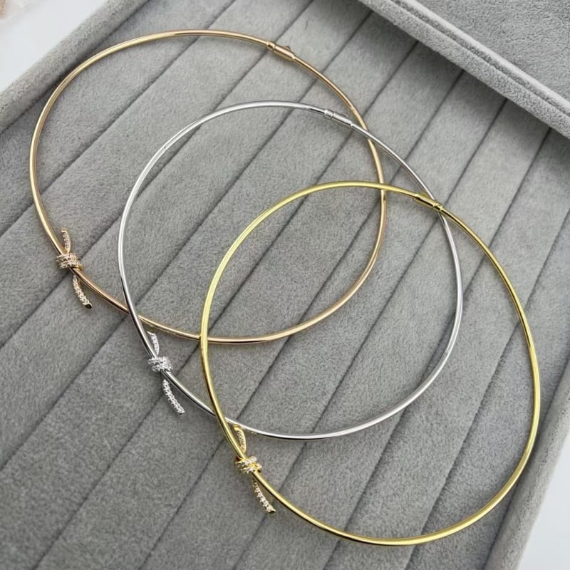 Kagaki V-zlatni geometrijski choker s O-prstenom lancem, težina 10 g