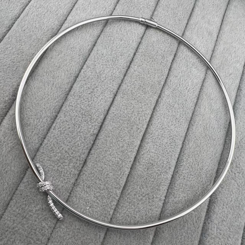 Kagaki V-zlatni geometrijski choker s O-prstenom lancem, težina 10 g