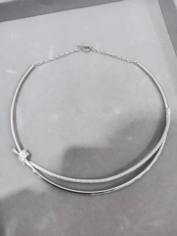 Čvorni geometrijski bakreni choker, višeslojni, klasičan lanac, težina 5