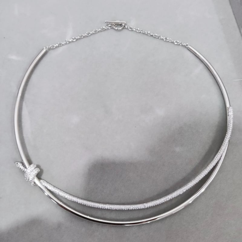 Čvorni geometrijski bakreni choker, višeslojni, klasičan lanac, težina 5