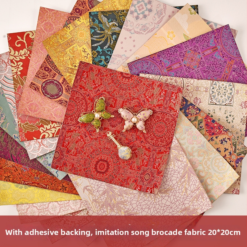 Brokāta audums ar līmējošu aizmuguri DIY rotaslietām – audums, drukāšana, Zhejiang, vasara 2025, pielāgojama