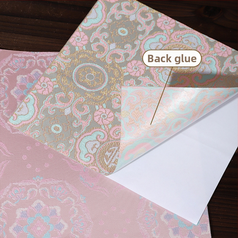 Material brocart cu spate adeziv pentru bijuterii DIY – țesătură brocart, imprimare, Zhejiang, vară 2025, personalizabil