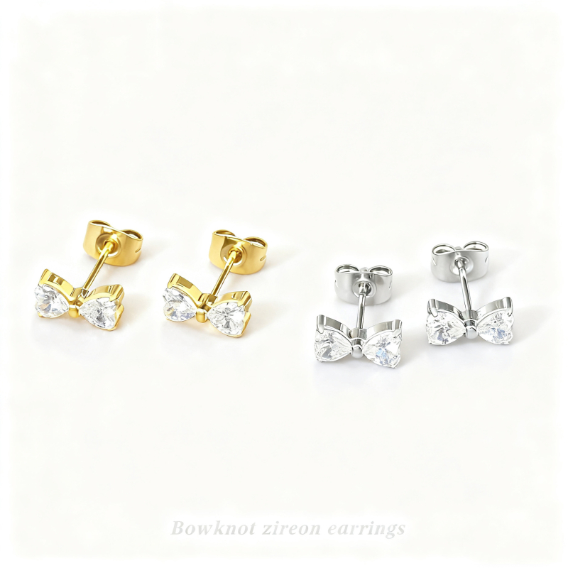 Masniás fülbevalók rozsdamentes acélból, vákuum aranyozással, könnyed luxus stílus, Yiyun Jewelry