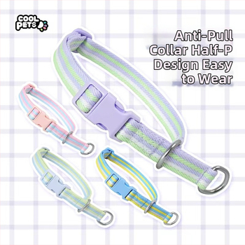 COOLPETS psí obojok, polyester, pruhovaný vzor, univerzálne použitie, pôvod Guangdong Foshan