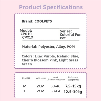 COOLPETS Obojok pre psa s polovičným reťazom, výcvikový obojok, pruhovaný polyester