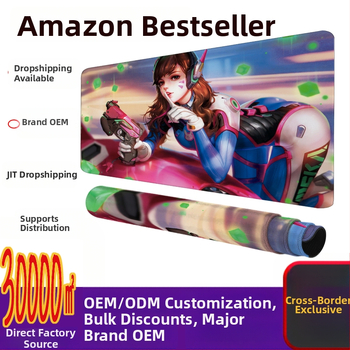 Velika gaming podloga za miš, polipropilenska vlakna, jednostrana, protuklizna, tiskanje toplinskim prijenosom