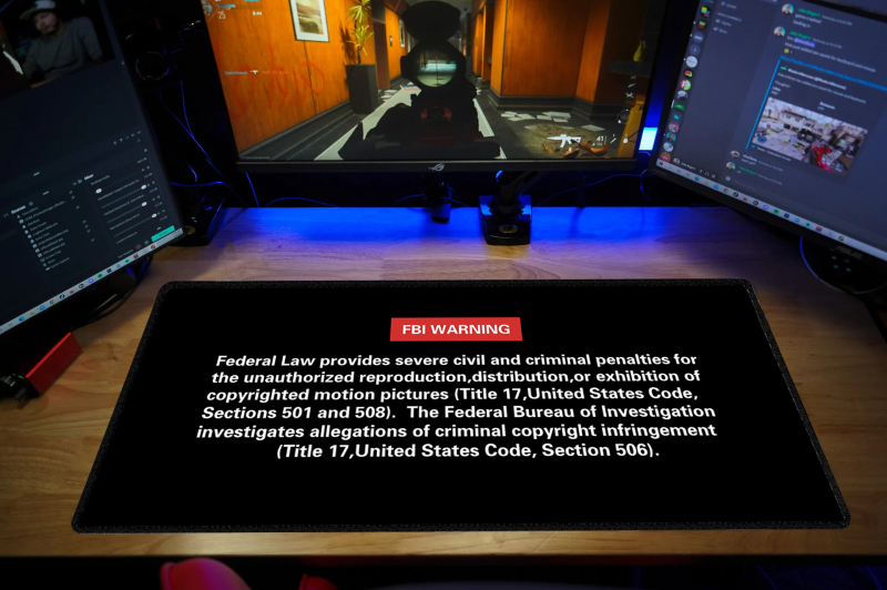 Velika gaming podloga za miš, polipropilenska vlakna, jednostrana, protuklizna, tiskanje toplinskim prijenosom