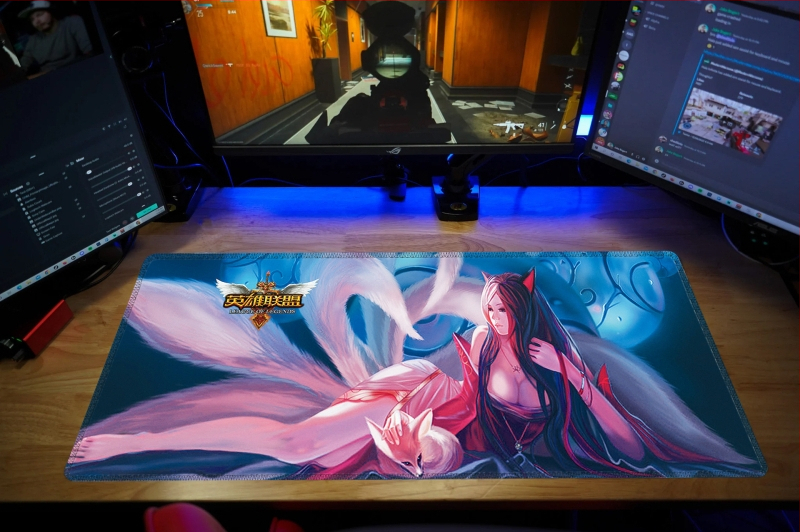 Velika gaming podloga za miš, polipropilenska vlakna, jednostrana, protuklizna, tiskanje toplinskim prijenosom