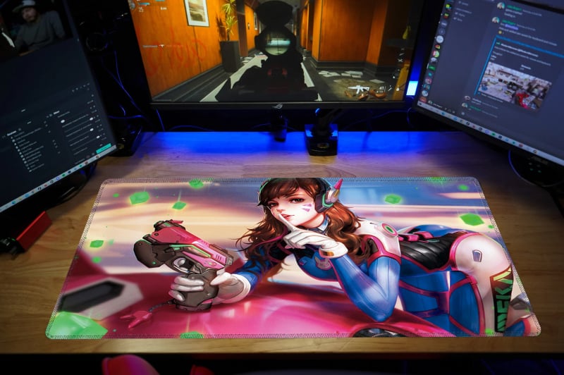 Velika gaming podloga za miš, polipropilenska vlakna, jednostrana, protuklizna, tiskanje toplinskim prijenosom