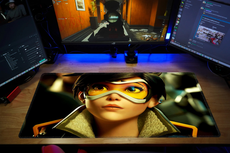 Velika gaming podloga za miš, polipropilenska vlakna, jednostrana, protuklizna, tiskanje toplinskim prijenosom